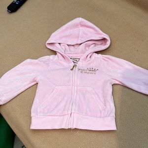 Juicy couture zip up sweatshirt blinged out 12m